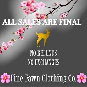 This closet does not accept returns or exchanges.